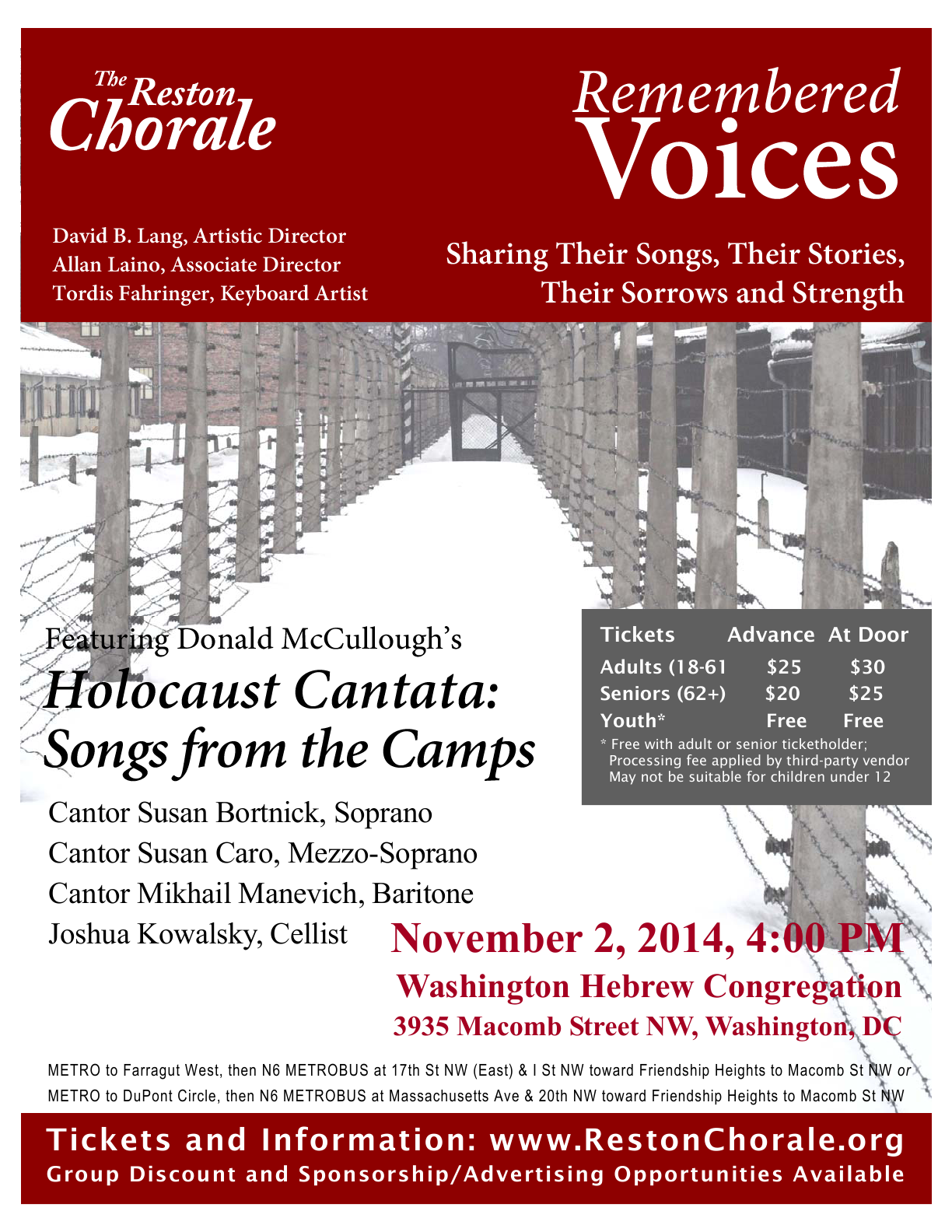 Reston Chorale-Remembered_Voices_Flyer